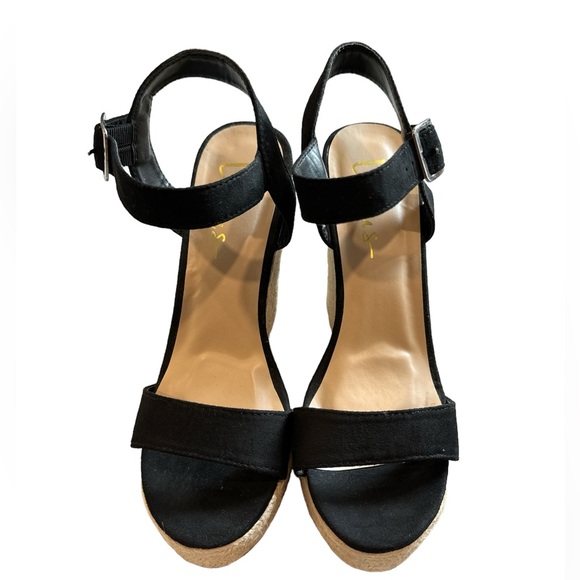 Lulu's Size 8 suede espadrille wedges - Picture 1 of 5